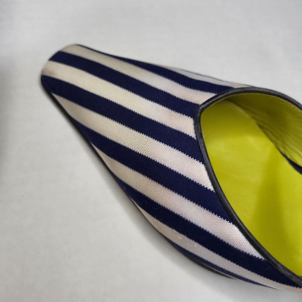 Donald J. Pliner Black and White Striped Heels - Picture 3 of 16